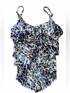 Magicsuit by Miraclesuit Chasing Butterflies Rita Tiered Tankini Size 14